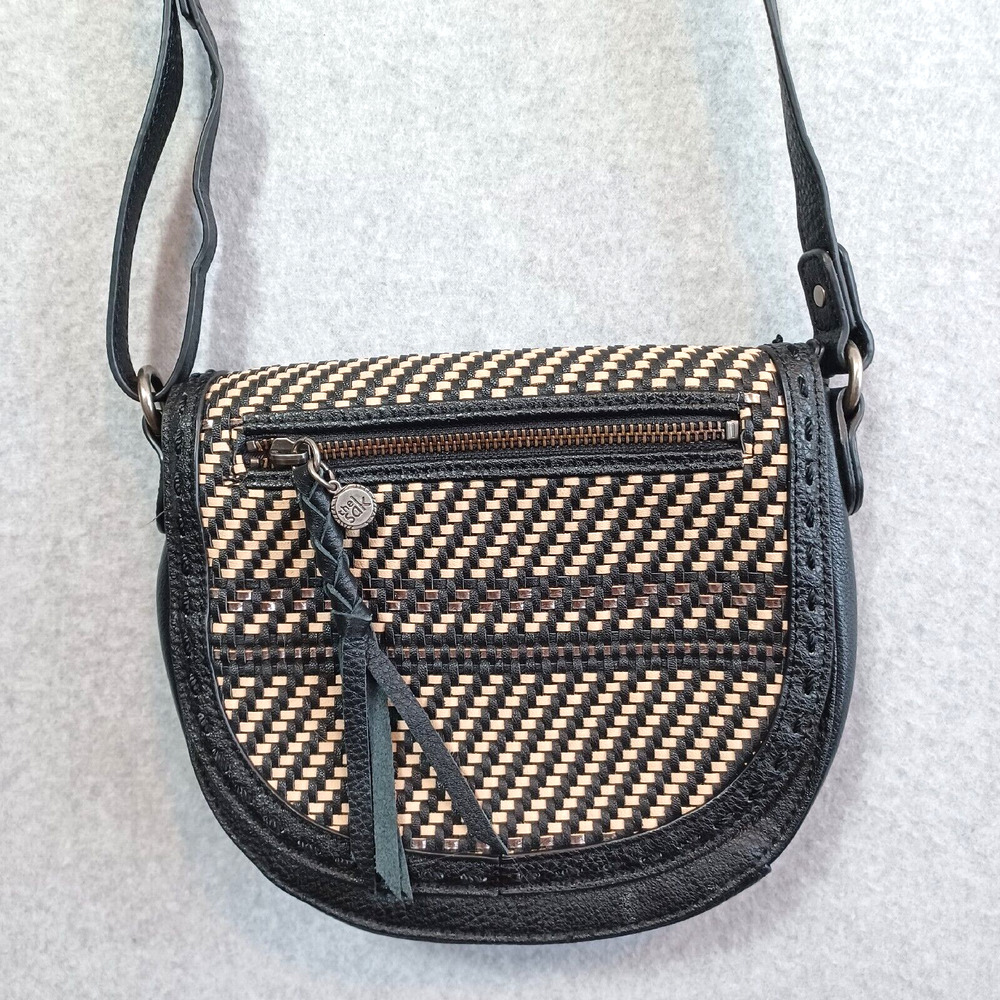 The Sak Ventura Crossbody Bag Pebbled Genuine Leather Brown Adjustable Strap